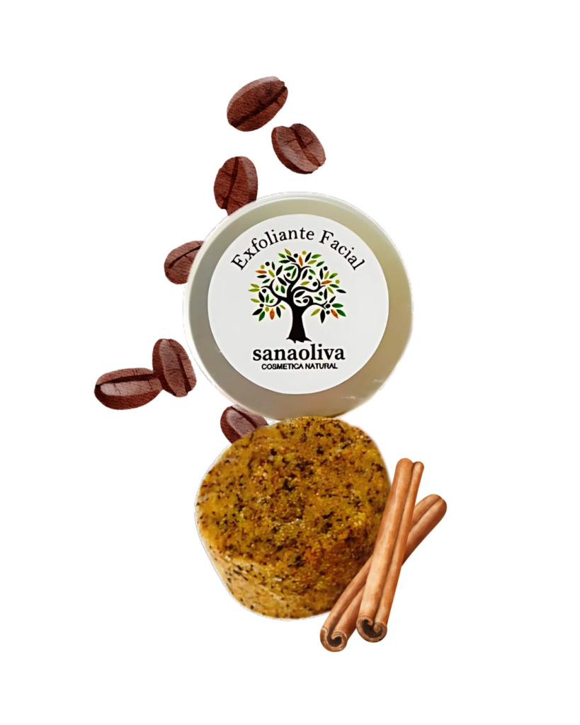Exfoliante natural de café y canela para el rostro (Sanaoliva)